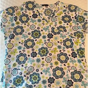 Floral Scrub top